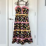 CeliaB Dalia Colorful Polka Dot Tiered Midi Dress with Ruffles NWT Black Size L Photo 1