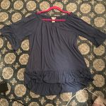 Design History  large off shoulder scoop top ruffle bottom tunic Photo 0