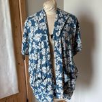 Known Supply Elegant Blue and White Floral Swim Coverup Size M/L Photo 0