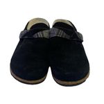Earth Origins Clogs 7 Shoes Black Suede Leather Sherpa Lined Warm & Cozy Photo 2