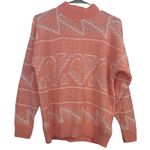 Jolie Pink &‎ White Long Sleeve Sweater Size M Easter Spring Light weight Size M Photo 4