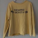 Pull & Bear  Yellow Siempre Bonita Yellow Lightweight Crewneck Size Medium Photo 0
