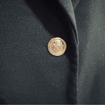 ZARA  Women Elegant Black Gold Button Long Shoulder Pads Lapel Collar Blazer M Photo 5