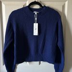 525 America  Women Cotton‎ Crewneck Pullover Sweater in Sapphire Size Med NWT Photo 3