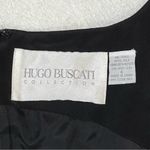 Hugo Buscati  Black Silk Sheath Dress Size 6 Photo 6
