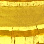 The Limited Yellow Strapless Crinkle Sheer Stripe Pleated Dress 6 Girly Flowy HOCO Pageant Photo 3