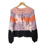 Maeve Anthropologie Birdie Cardigan Sweater Wool Blend Cottage Women Size XS Photo 4