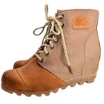 Sorel PDX Comfort Tan Leather
Waxed Canvas Waterproof Wedge Booties Photo 0