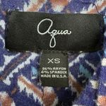 AQUA Tribal Print Maxi Dress Sleeveless Stretch Long Dress Navy Blue Women Sz XS Photo 4