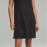 Lululemon Ribbed Modal-Cotton Dress Black NEW Size 10 Athletic Loose Fit Photo 0