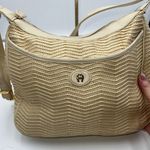 Etienne Aigner  Vintage Cream Basket Weave Straw Handbag Neutral Purse Photo 2