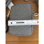 Isaac Mizrahi NWT  Quilted Puffer Gray Crossbody Bag Gold Tone Hardware Photo 7