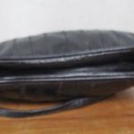 Black Genuine Eel Skin Leather Shoulder Bag Purse Photo 3