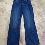 LOLA Premium dark wash mom flare 100% cotton jeans Blue Size 27 Photo 1