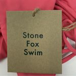 Stone Fox Swim River Thong Bikini Bottom Sunset Pink Adjustable Side Tie Size M Photo 6