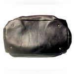 Salvatore Ferragamo Gancini Black Silver tone Hardware Leather Bag Photo 11