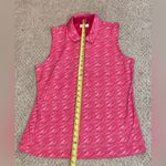 Greg Norman Pink Fern Print Sleeveless Golf Polo Top XL ML75 PlayDry Preppy Photo 5