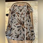 Bellamie feather print long sleeve scoop neck tunic sweater dress Fits medium Photo 6