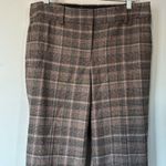 Talbots  Brown‎ Plaid Wool Ankle Pants Size 6 Slim Taper Classic Workwear Photo 1