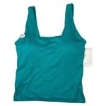 Xersion  Long Line Bra Women's Medium Green Seamless Ribbed Low Support NEW Photo 0