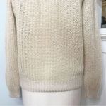 Urban Outfitters  BDG Mohair Cable Knit Crewneck Sweater Tan Beige Size Medium Photo 8