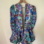 Patbo Blossom Plunge Mini Long Sleeve Dress Floral Violet Size 0 New Purple Photo 8