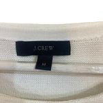 J crew medium white long sleeve sweater lace bottom crew neck cotton medium Photo 2