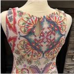 Desigual  Pink and Cream Sheath Dress Sleeveless Crew Neck Mini Photo 8