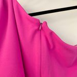 Betsy and Adam  One-Shoulder Ruffle Sheath Dress Hot Pink Size 12 Photo 9