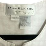 Miss Elaine Vintage Pink and White Cotton Zip Front Embroidered Kaftan Size M Photo 8