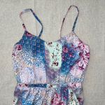 Under Skies  Blue & Pink Mixed Pattern Print Midi Dress - Medium Photo 2