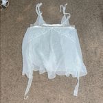 La Perla  Silk Camisole Sheer Floral Embroidered Ribbon Tie Straps 3 / M Photo 3