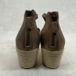 Eileen Fisher Espadrille Wedge Sandals Bronze Strappy Zip Up Women's Size 10 Photo 4