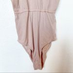 Cynthia Rowley Nude Rose Cross Back Ribbed Bodysuit Size XS Photo 5