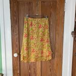 Norton Mcnaughton Vintage  Floral Layered Slip Skirt Green & Coral ~ Size Small 🍄 Photo 1