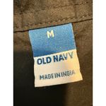 Old Navy  Black Collared Short Sleeve Shirt Dress Medium Cotton Lagenlook Career Photo 4