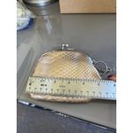 Liz Claiborne  Coin Purse Kisslock‎ Snakeskin Clutch Gold Photo 5