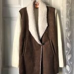 Simply Noelle Faux Suede Sherpa & Knit Sweater Jacket women Size XS Photo 2