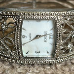 Studio women’s vintage victorian style silver crystal bangle‎ bracelet watch Photo 2