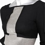 Versace Runway Black Silver Chainmaille Wool Sheath Dress XS Photo 6