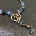 Handmade Sodalite Crystal Chips Toggle Necklace Photo 9