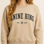 Anine Bing Dylan University Logo Sweatshirt Large 100% Cotton F268 Photo 0