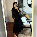 Jenni Kayne Seersucker Shirt Dress Black cotton Size S striped Photo 1