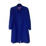 VINTAGE FORECASTER of BOSTON Wool Puff Sleeve Longline Pea Coat Blue Size L Photo 4