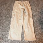 Forever 21 Forever‎ 21 Cargo Pants Womens S Tan Crop Wide Leg Raw Hem Utility Photo 6