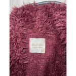 Altar'd State wool blend plush soft faux fur leather trim open front winter vest Photo 1