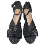 Diane Von Furstenberg  DVF Women’s 10 Black Leather & Suede Strappy Block Heels Photo 3