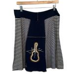 Zion Rootswear Black and Gold Skater Mini Skirt Photo 5