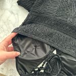 Sue Wong  Vintage Black Crochet Halter Dress Photo 8