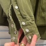 We The Free Olive Green Dylan Peplum Shirt Button Snap Front Western Style XS Photo 5